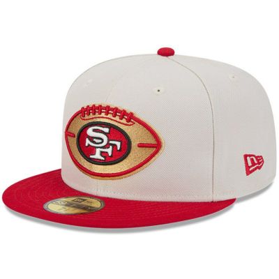 NFL 49ers キャップ 2024 サイドライン Historic 59FIFTY Fitted Hat ニューエラ/New Era ストーン スカーレット