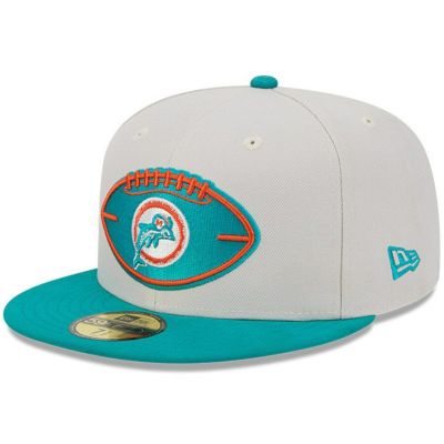NFL ドルフィンズ キャップ 2024 サイドライン Historic 59FIFTY Fitted Hat ニューエラ/New Era ストーン アクア