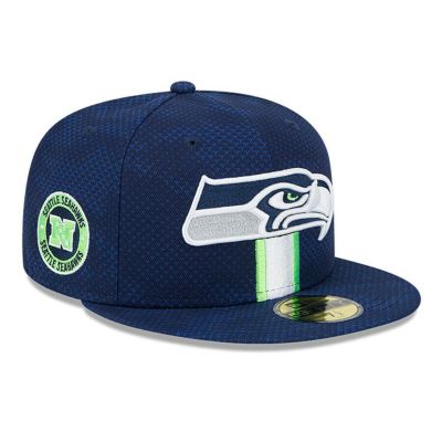 NFL シーホークス キャップ 2024 サイドライン 59FIFTY Fitted Hat ニューエラ/New Era カレッジネイビー