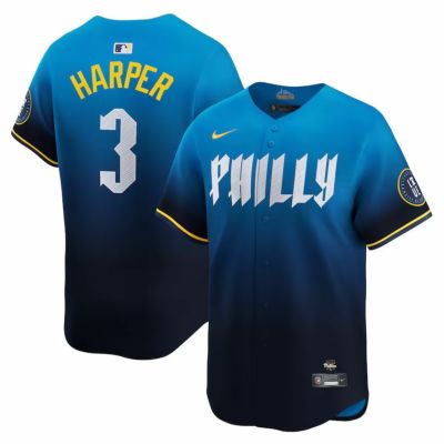 MLB ブライス・ハーパー フィリーズ ユニフォーム 2024 シティーコネクト リミテッド Player Jersey ナイキ/Nike ブルー |  セレクション | MLB NBA NFL プロ野球グッズ専門店 公式オンラインストア