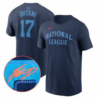 MLB 大谷翔平 ドジャース Tシャツ 【海外カスタム】オールスターゲーム2024 ネーム＆ナンバー サイン刺繍(オレンジ) ナイキ/Nike【2411FSPR】