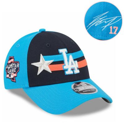 MLB 大谷翔平 ドジャース キャップ 【海外カスタム】オールスターゲーム2024 9FORTY サイン刺繍(シルバー/ピンク) ニューエラ/New Era【2411FSPR】