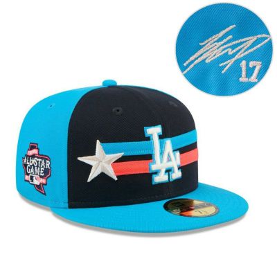 MLB 大谷翔平 ドジャース キャップ 【海外カスタム】オールスターゲーム2024 59FIFTY サイン刺繍(シルバー)  ニューエラ/New Era【2411FSPR】