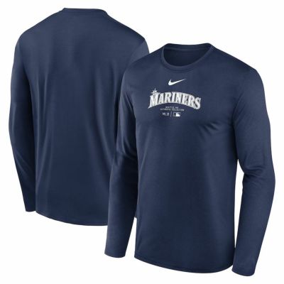 MLB マリナーズ Tシャツ オーセンティックコレクション Practice Performance ロングスリーブ ナイキ/Nike ミッドナイトネイビー