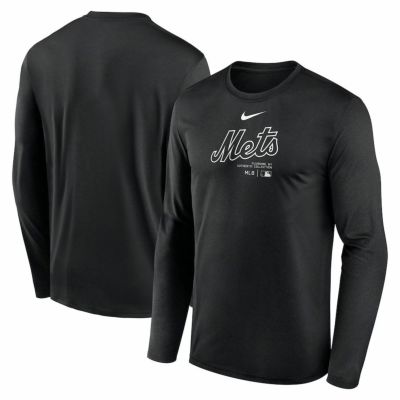 MLB メッツ Tシャツ オーセンティックコレクション Practice Performance ロングスリーブ ナイキ/Nike ブラック