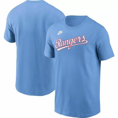 MLB レンジャーズ Tシャツ クーパーズタウン Cooperstown Wordmark T-Shirt ナイキ/Nike ブルー