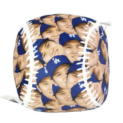 MLB 大谷翔平 ドジャース クッション 【海外版】All-Over 顔だらけ Baseball Cushion FOCO oh24gd【2411FSPR】