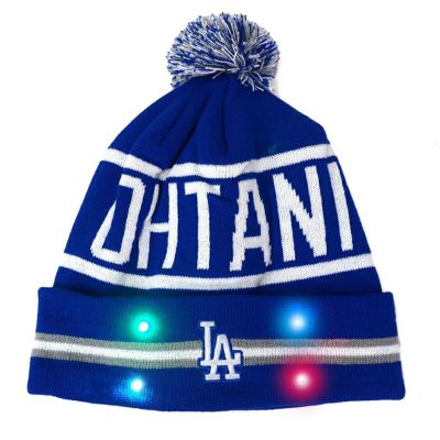 MLB 大谷翔平 ドジャース ニットキャップ ライトアップ LED Light Up Beanie FOCO ロイヤル oh24gd【2411FSPR】