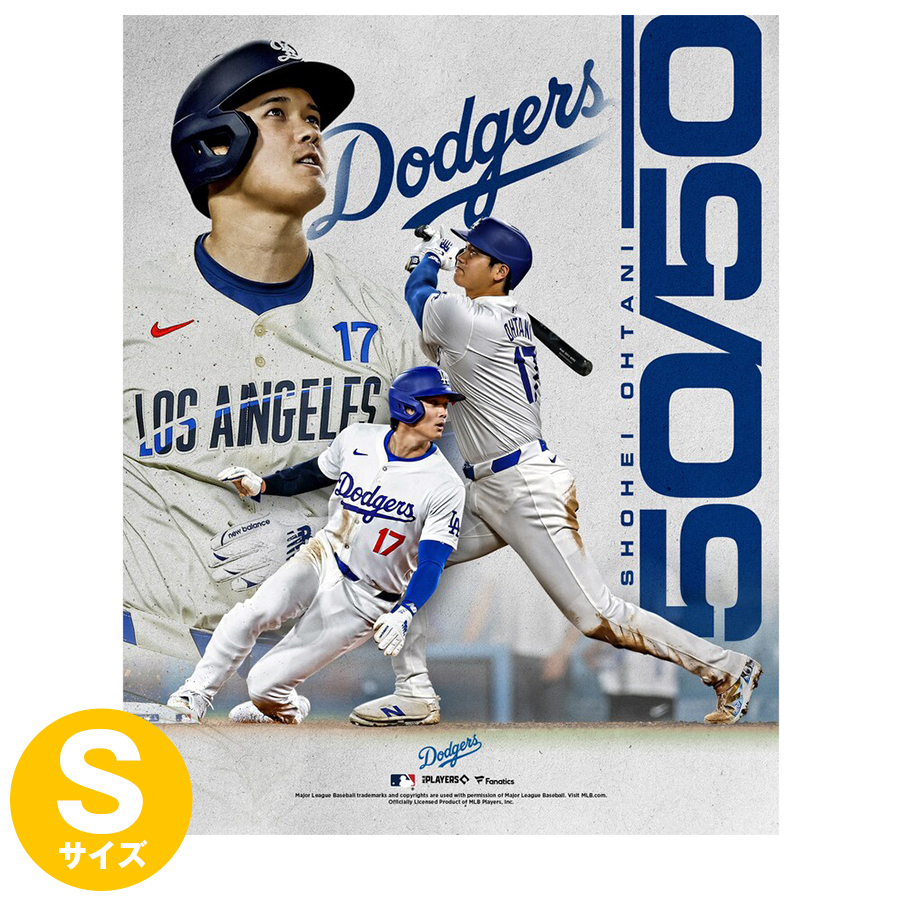 MLB 大谷翔平 ドジャース ポスター 50/50達成記念 Club Season Record 