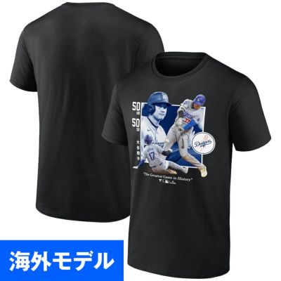MLB 大谷翔平 ドジャース Tシャツ 【海外限定版】50/50達成記念 The Gratest History Game Tee グラフィック Fanatics Branded ブラック【2411FSPR】