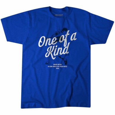 MLB 大谷翔平 ドジャース Tシャツ 【海外限定版】One of a Kind 50/50達成記念 T-Shirt BreakingT ロイヤル