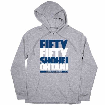 MLB 大谷翔平 ドジャース パーカー 【海外限定版】 50/50達成記念 Stack Hoodie BreakingT グレー