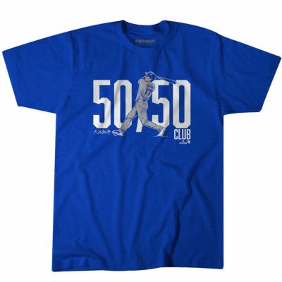 MLB 大谷翔平 ドジャース Tシャツ 【海外限定版】 50/50達成記念 Club T-Shirt BreakingT ロイヤル