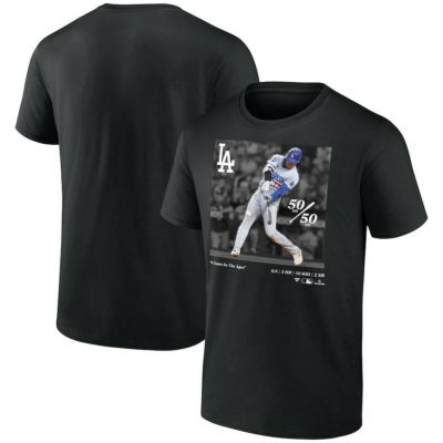 MLB 大谷翔平 ドジャース Tシャツ 50/50達成記念 A Game For The Ages Fanatics Exclusive T-Shirt ブラック【2411FSPR】