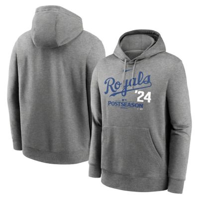 MLB ロイヤルズ パーカー 2024 ポストシーズン進出記念 Lockup Club Fleece Pullover Hoodie ナイキ/Nike ヘザーチャコール