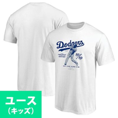 MLB 大谷翔平 ドジャース Tシャツ ユース キッズ 50/50達成記念 6 for 6 Fanatics JP ホワイト