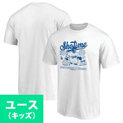 MLB 大谷翔平 ドジャース Tシャツ ユース キッズ 50/50達成記念 CLUB Sho-Time Fanatics JP ホワイト