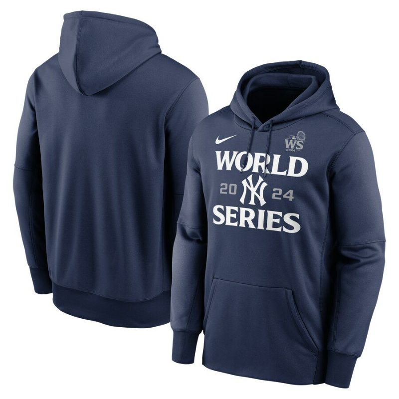 MLB ヤンキース パーカー 2024 ワールドシリーズ進出記念 Authentic Collection Therma Pullover  Hoodie ナイキ/Nike ネイビー | セレクション | MLB NBA NFL プロ野球グッズ専門店 公式オンラインストア