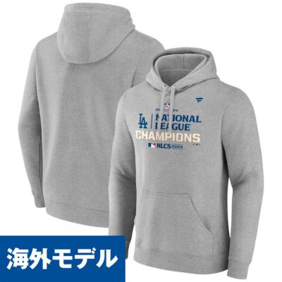 MLB ドジャース パーカー 2024 ナショナルリーグ優勝記念 ロッカールーム Pullover Hoodie Fanatics ヘザーグレー【2411FSPR】