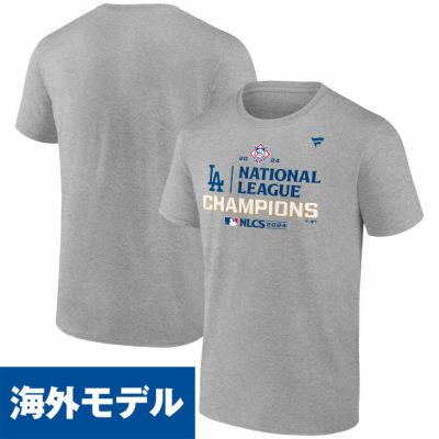 MLB ドジャース Tシャツ 2024 ナショナルリーグ優勝記念 ロッカールーム T-Shirt Fanatics ヘザーグレー【2411FSPR】