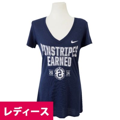 MLB ヤンキース ピンストライプ アーンド レディース Tシャツ ナイキ/Nike ネイビー【OCSL】