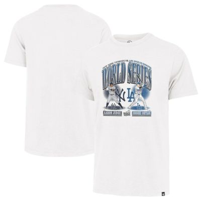 MLB 大谷翔平 vs アーロン・ジャッジ ヤンキース ドジャース Tシャツ 2024 ワールドシリーズ開催 Matchup Franklin Franklin ホワイト