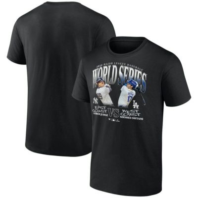 MLB 大谷翔平 vs アーロン・ジャッジ ヤンキース ドジャース Tシャツ 2024 ワールドシリーズ開催 Matchup Fanatics ブラック【2411FSPR】