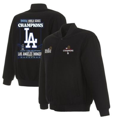 MLB ドジャース ジャケット 【海外版】8Time ワールドシリーズ優勝 Full-Snap Varsity Jacket リバーシブル JH  Design ブラック | セレクション | MLB NBA NFL プロ野球グッズ専門店 公式オンラインストア