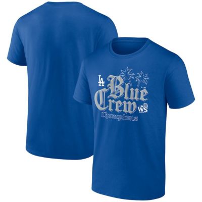 MLB ドジャース Tシャツ 【海外版】ワールドシリーズ2024優勝記念 Trophy Case Addition T-Shirt Fanatics ロイヤル