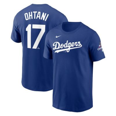 MLB 大谷翔平 ドジャース Tシャツ 【海外版】ワールドシリーズ2024優勝記念 ネーム＆ナンバー T-Shirt ナイキ/Nike ロイヤル