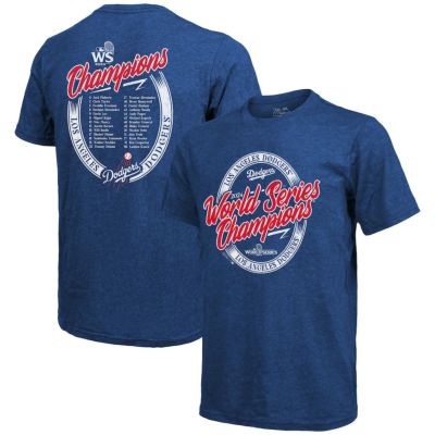 MLB ドジャース Tシャツ 【海外版】ワールドシリーズ2024優勝記念 Roster T-Shirt マジェスティック/Majestic ロイヤル