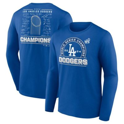 MLB ドジャース Tシャツ 【海外版】ワールドシリーズ2024優勝記念 Signature Roster Long Sleeve T-Shirt Fanatics ロイヤル