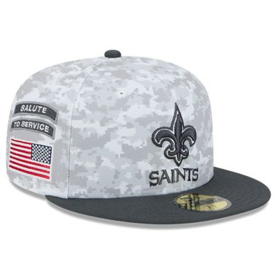 NFL セインツ キャップ サルートトゥサービス2024 59FIFTY Fitted Hat ニューエラ/New Era カモ グラファイト