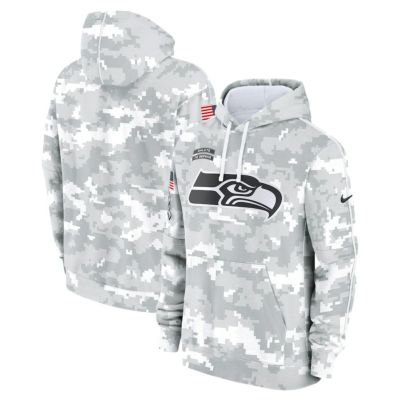 NFL シアトル シーホークス スウェット 裏起毛 ホワイト　グレー　サイズL Reebok プリントスウェット パーカー L グレー リーボック NFL