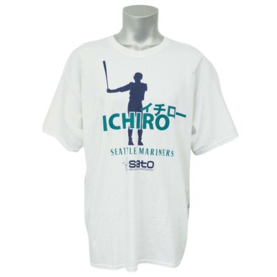 MLB マリナーズ イチロー 佐藤製薬 サト Tシャツ ホワイト レアアイテム【OCSL】