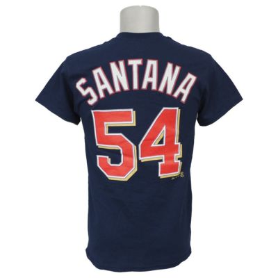リニューアル記念メガセール MLB 前田健太選手 所属 ミネソタ・ツインズ アービン・サンタナ プレイヤー Tシャツ マジェスティック/Majestic ネイビー 