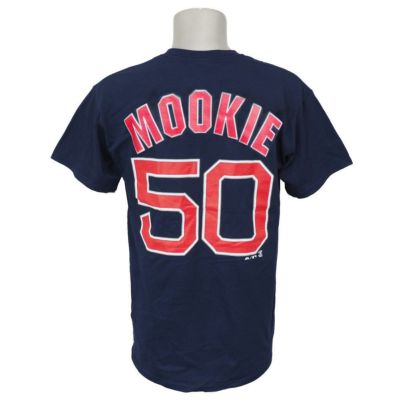 リニューアル記念メガセール MLB レッドソックス ムーキー・ベッツ プレイヤー Tシャツ マジェスティック/Majestic ネイビー 