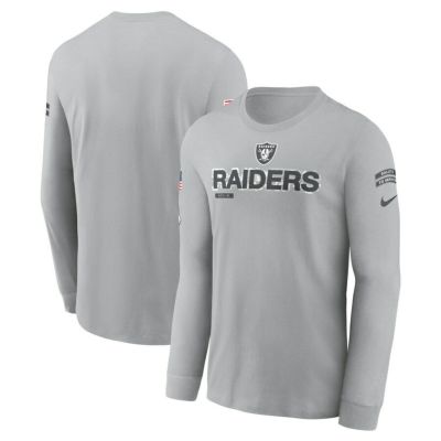NFL レイダース Tシャツ サルートトゥサービス2024 ロングスリーブ T-Shirt ナイキ/Nike グレー
