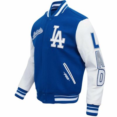 MLB ドジャース ジャケット VARSITY BLUES DENIM バーシティー Pro Standard ロイヤル ホワイト【2411FSPR】