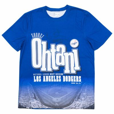MLB 大谷翔平 ドジャース Tシャツ 【海外版】Ohtani West Division Sublimated Tee FOCO ブルー【2411FSPR】