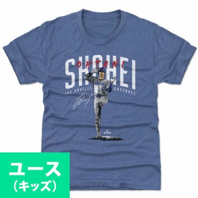 MLB 大谷翔平 ドジャース Tシャツ Los Angeles D Base Pose WHT 500Level ロイヤル【2411FSPR】