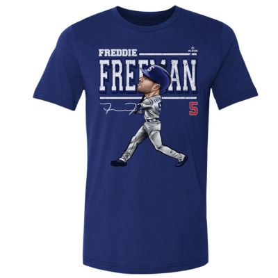 MLB フレディ・フリーマン ドジャース Tシャツ Los Angeles D Cartoon WHT 500Level ロイヤルブルー