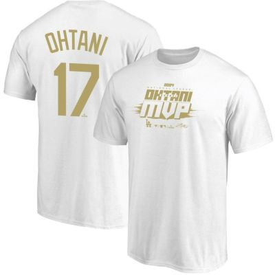 MLB 大谷翔平 ドジャース Tシャツ 2024 ナショナルリーグ MVP 獲得記念 ネーム&ナンバー Tシャツ Fanatics ホワイト