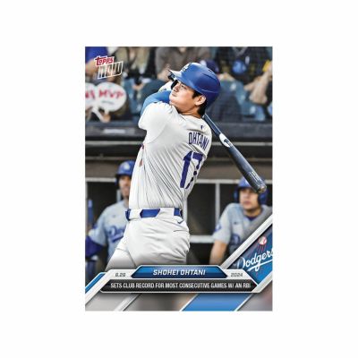 MLB 大谷翔平 ドジャース トレーディングカード 2024 Topps Now #351 Sets Club Record For Most Consecutive Games W/An RBI Topps