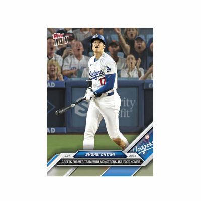 MLB 大谷翔平 ドジャース トレーディングカード 2024 Topps Now #328 Greets Former Team With Monstrous 455-Foot Homer Topps