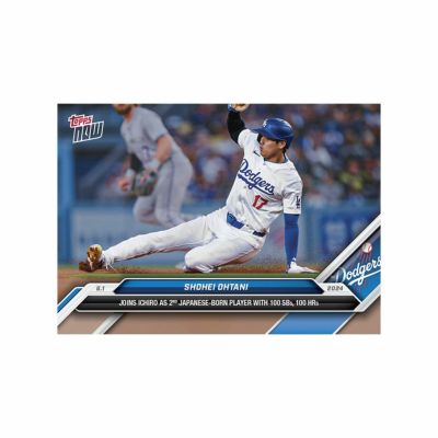 MLB 大谷翔平 ドジャース トレーディングカード 2024 Topps Now #251 Joins Ichiro As 2nd Japanese-Born Player With 100 SBs, 100 HRs