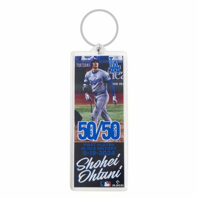 MLB 大谷翔平 ドジャース キーホルダー 50/50達成記念 Acrylic Player Keychain (HR Photo From Front Seat)  UPI Marketing