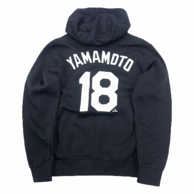 MLB 山本由伸 ドジャース パーカー Fuse Name & Number ネームナンバー プルオーバー Hoodie ナイキ/Nike ブラック