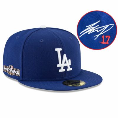 MLB 大谷翔平 ドジャース キャップ 【海外カスタム】サイン刺繍 ポストシーズン2024 Side Patch 59FIFTY ニューエラ/New Era ロイヤル