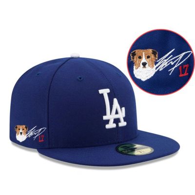 MLB 大谷翔平 ドジャース キャップ 【現地買付カスタム】デコピン＆サイン刺繍 AC 59FIFTY ニューエラ/New Era ロイヤル